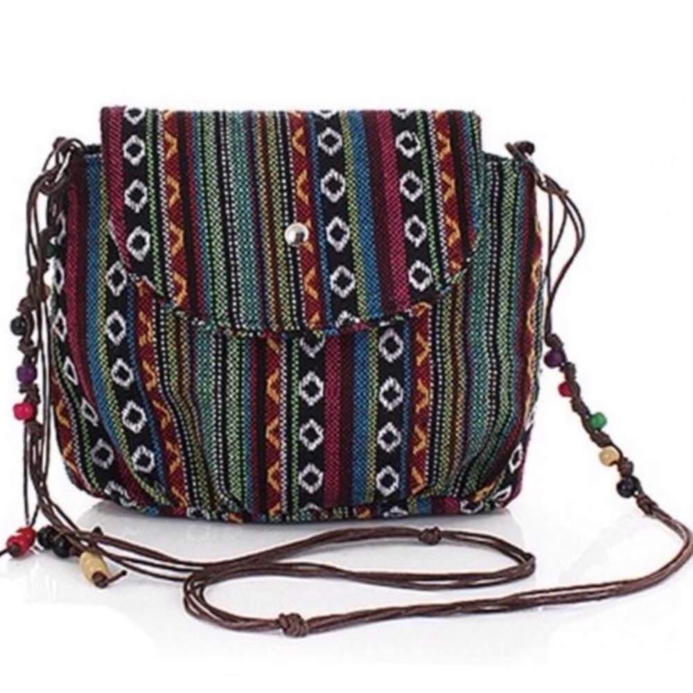 Boho Woven Crossbody Bag